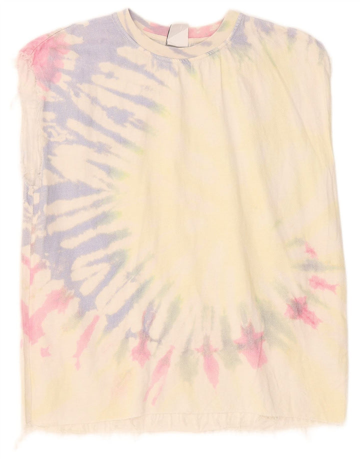 Zara Herren-Weste, Oberteil, klein, mehrfarbig, Batik-Baumwolle