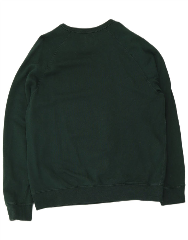 Marks & Spencer Herren-Sweatshirt-Pullover aus mittelgrüner Baumwolle