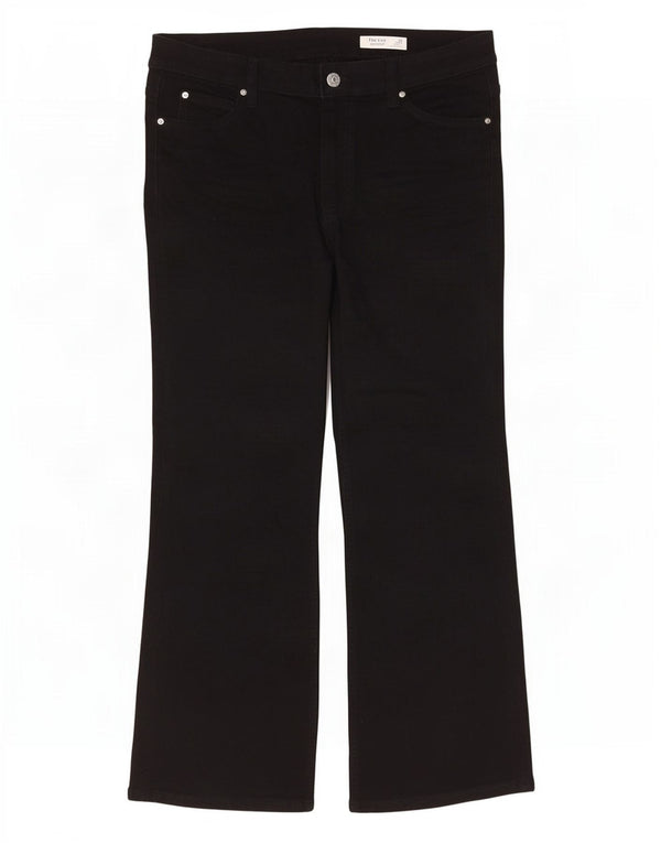 Marks & Spencer Damen The Eva Crop Bootcut Jeans UK 16 Large W36 L27 Schwarz