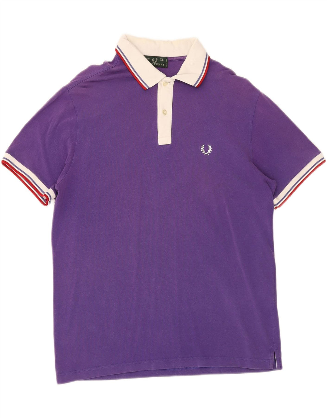 FRED PERRY Herren Poloshirt XL Lila Baumwolle