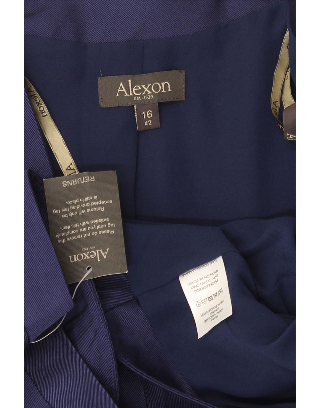 ALEXON Womens Blouse Top UK 16 Large  Navy Blue Viscose Vintage ALEXON and Second-Hand ALEXON from Messina Hembry 