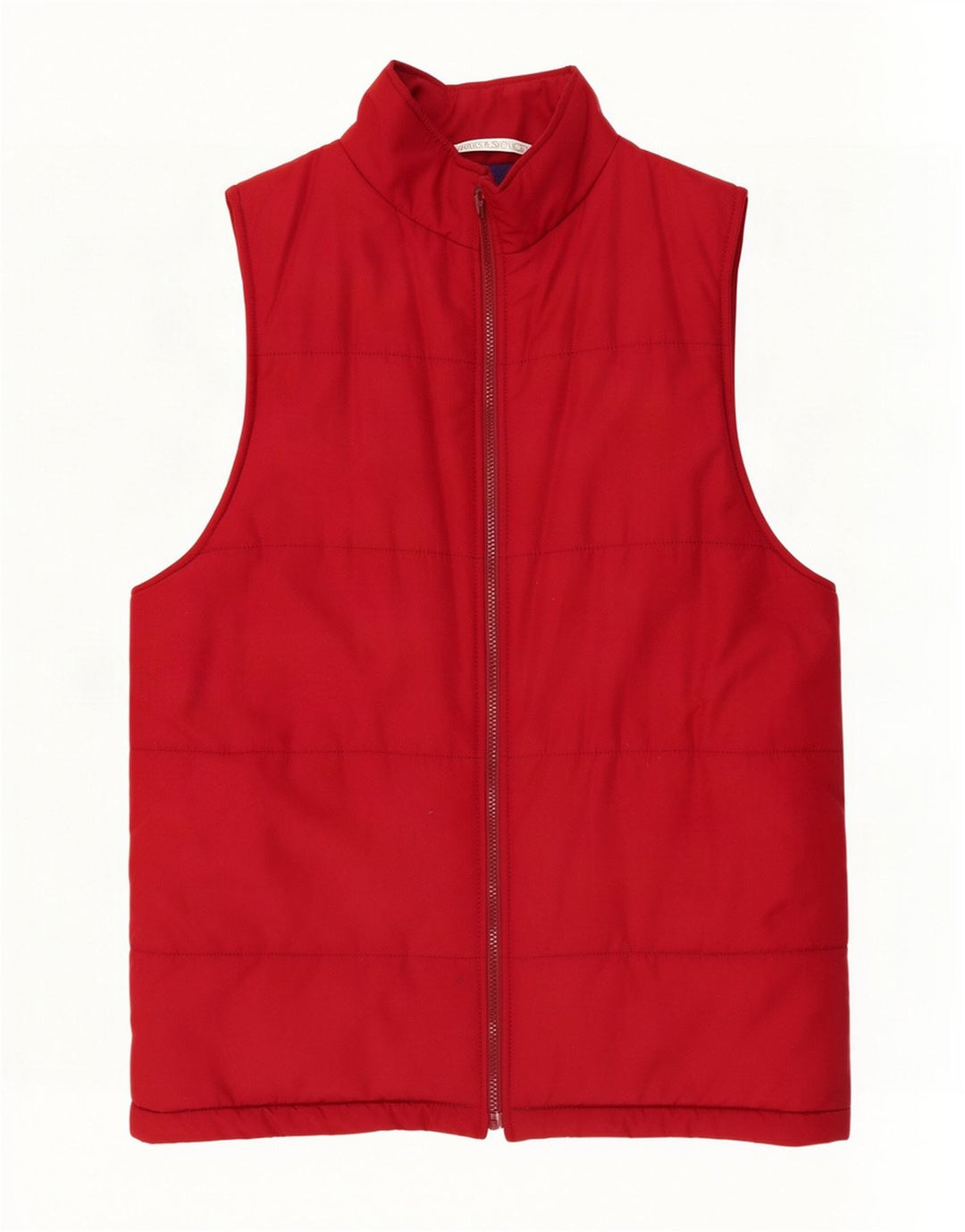 Marks & Spencer Damen St. Michael Wattierte Weste UK 8 Small Rot Polyester