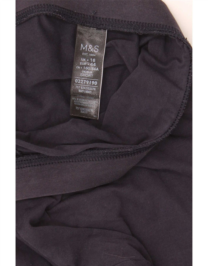Marks & Spencer Damen Leggings UK 16 Large Marineblau Baumwolle