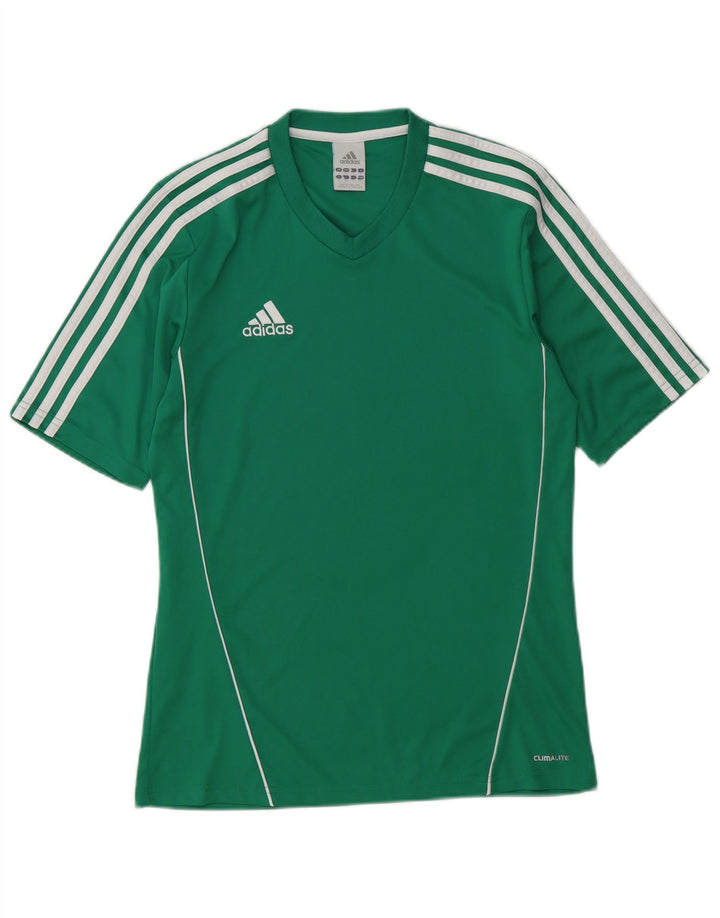 Adidas Herren Climalite T-Shirt Top Small Grün Polyester
