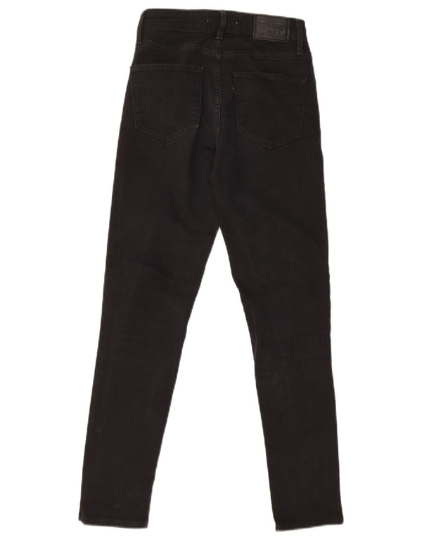 Levi's Damen 721 High Rise Skinny Jeans W24 L27 Schwarze Baumwolle
