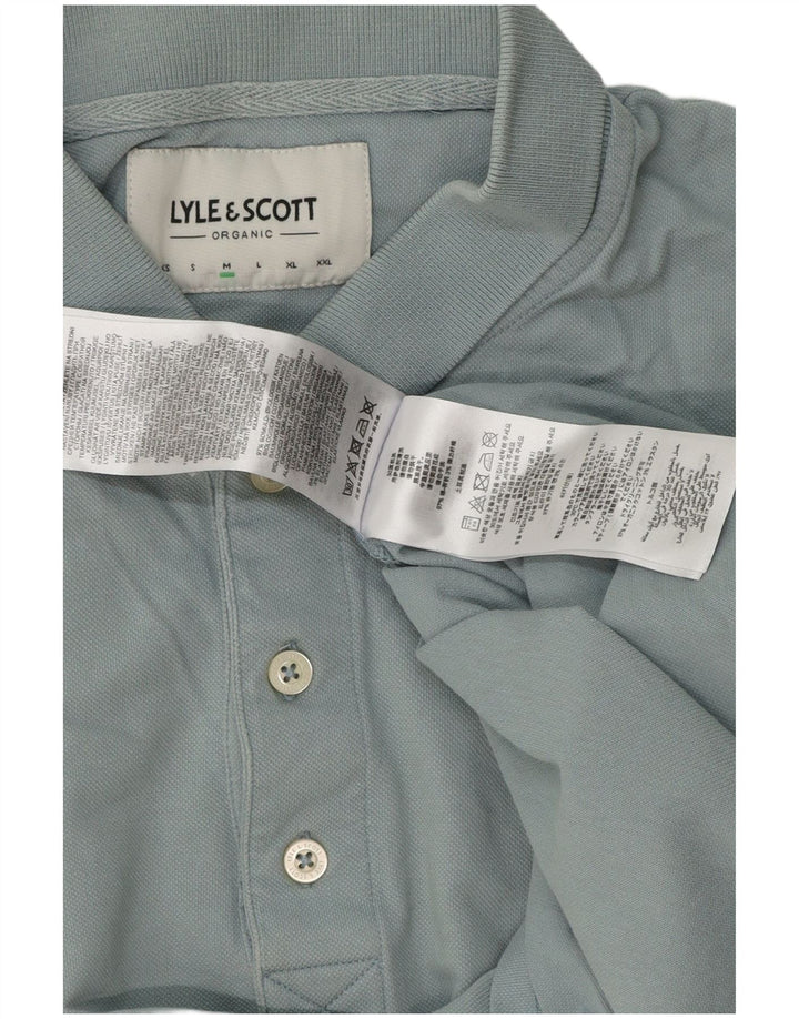 Lyle & Scott Herren-Poloshirt aus mittelblauer Baumwolle