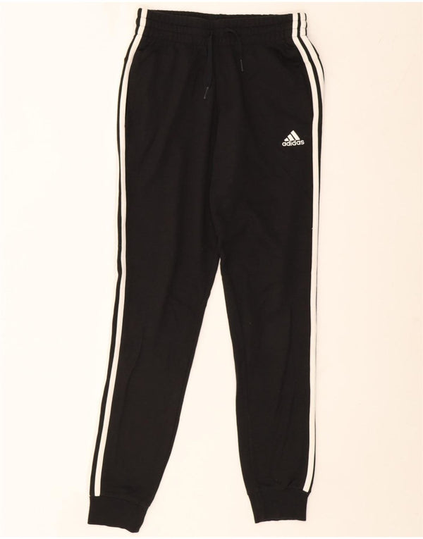 Adidas Damen Trainingshose Jogger UK 4/6 XS Schwarz Baumwolle