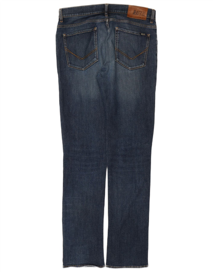 Rifle Herren Regular Straight Jeans W33 L33 Blaue Baumwolle
