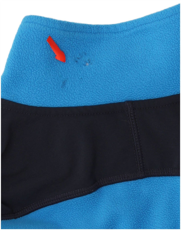 THE NORTH FACE Herren-Fleecepullover mit Reißverschluss am Hals, Mittelblau, Farbblock