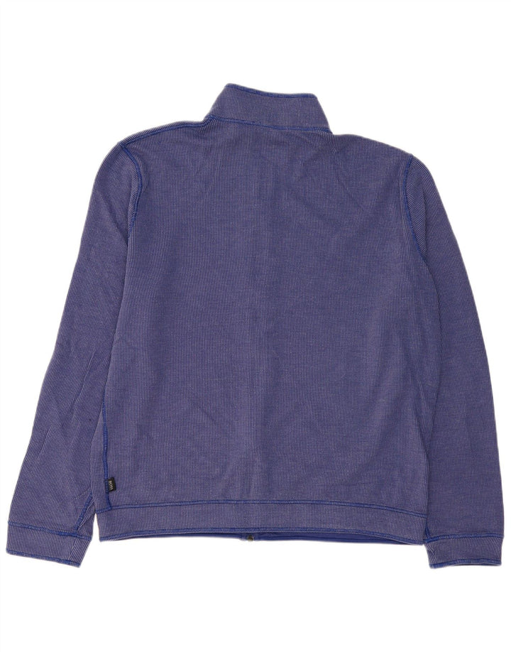 Hugo Boss Herren-Trainingsanzug, Top-Jacke, XL, blaue Baumwolle