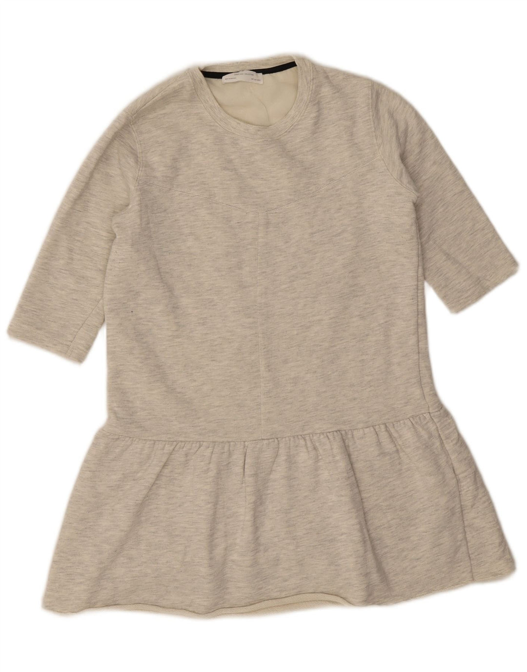 Zara Damen Tunikakleid UK 10 Small Grau geflecktes Polyester