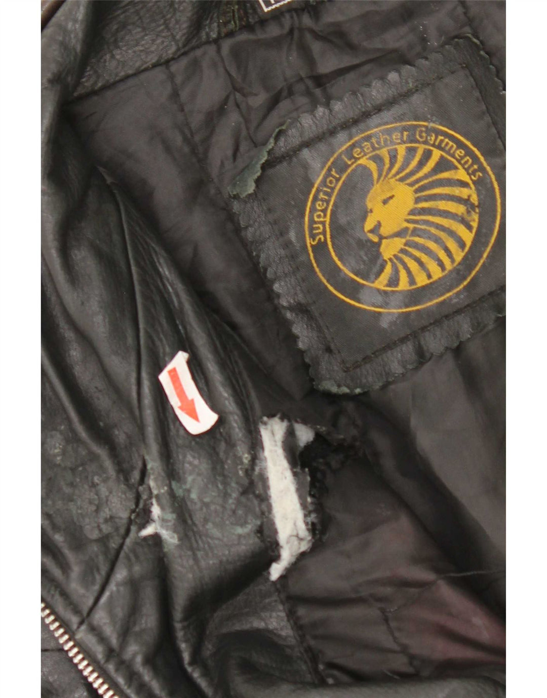 Vintage Damen Lederjacke UK 14 Medium Schwarz