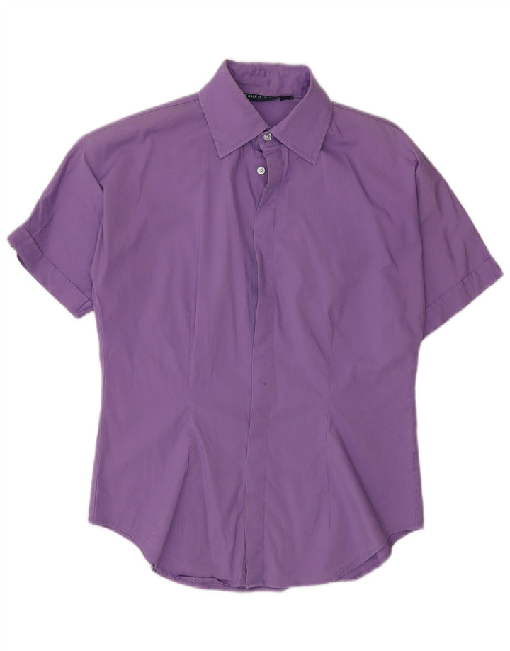 Ralph Lauren Damen Kurzarmhemd US 8 Medium Lila