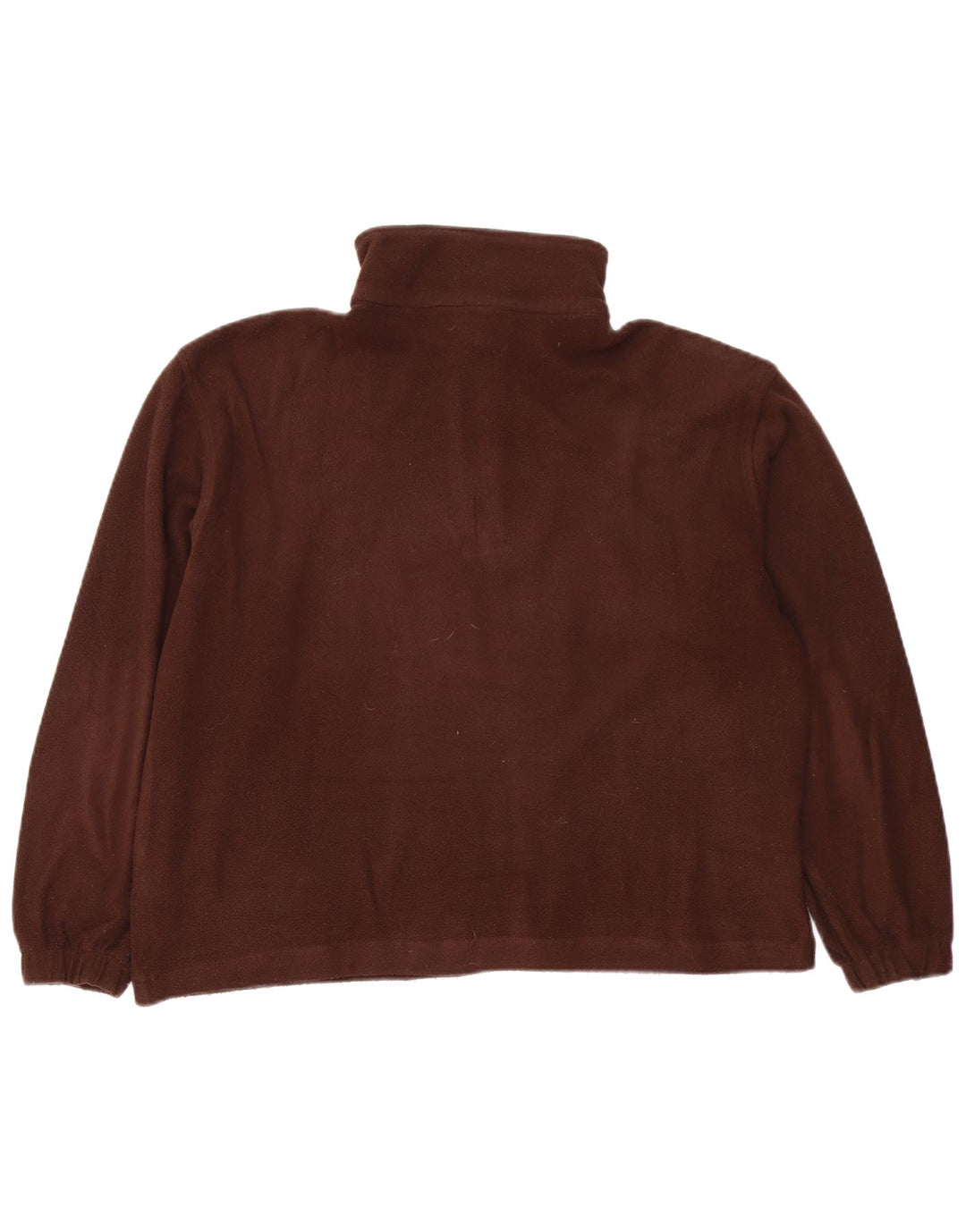 ELLESSE Übergroßer Damen-Fleecepullover mit Reißverschluss am Hals, UK 12, Mittelbraun
