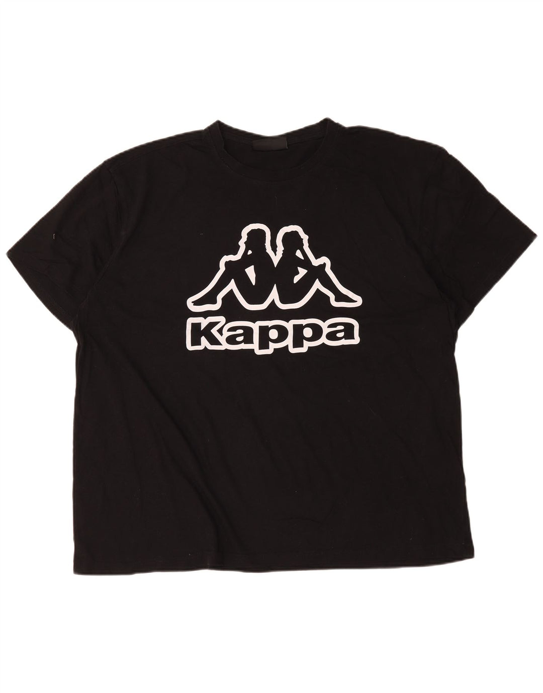 Kappa Herren Grafik T-Shirt Top 4XL Schwarz Baumwolle