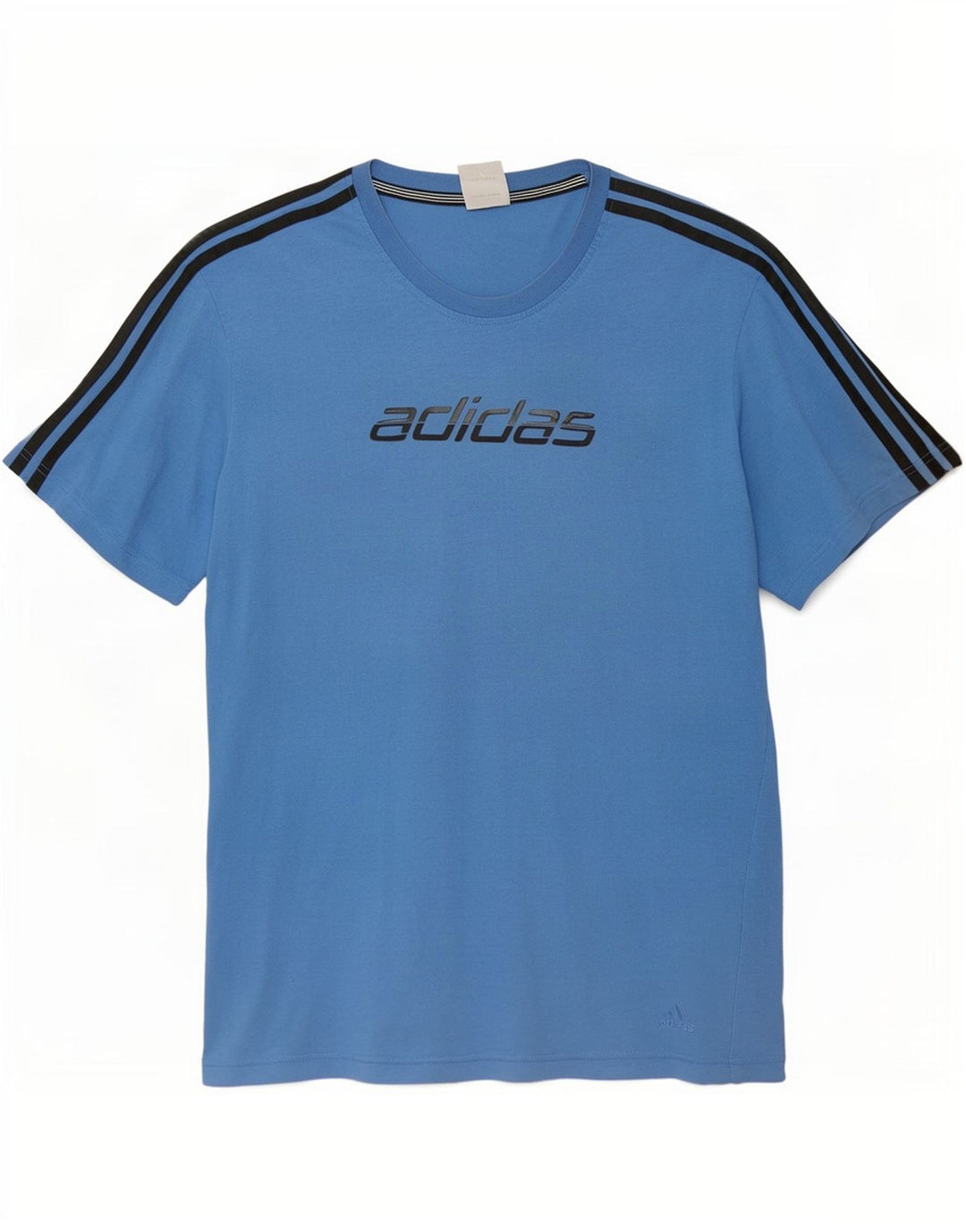 Adidas Herren Grafik T-Shirt Top Große blaue Baumwolle