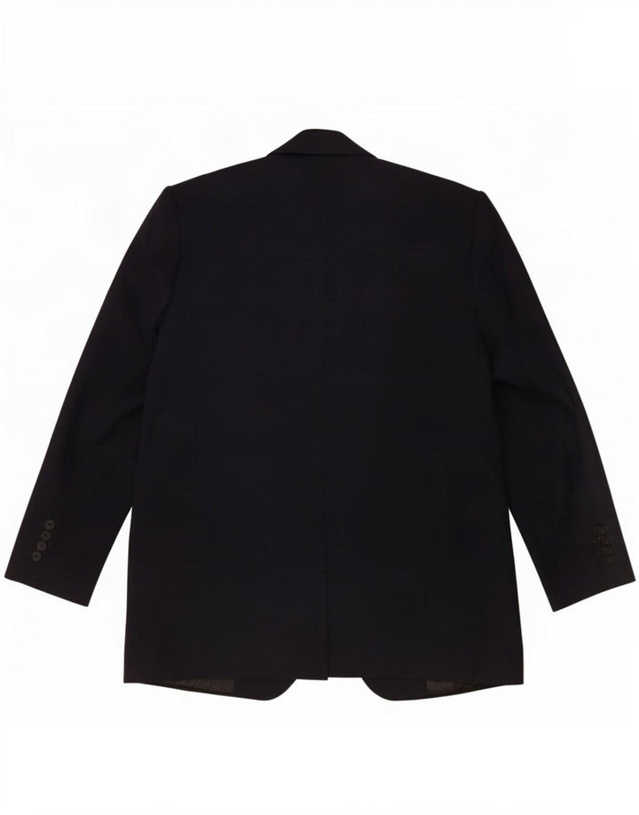 Zara Damen 1-Knopf-Blazerjacke UK 16 Large Marineblau Polyester