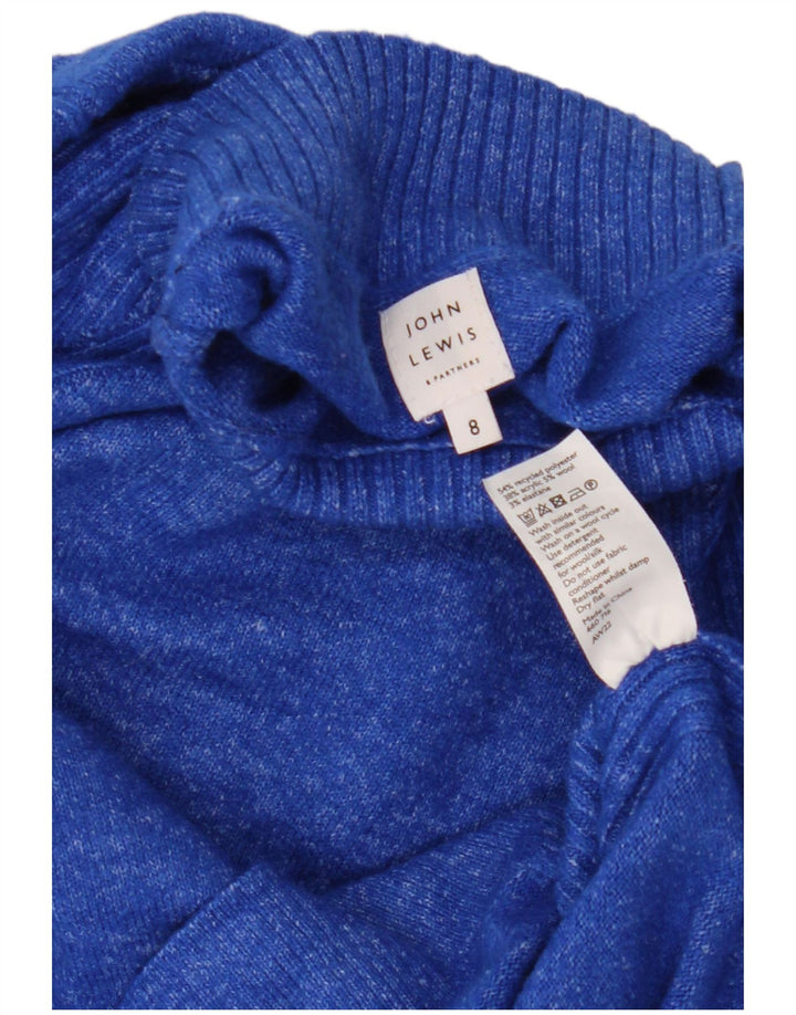 John Lewis Damen-Pullover mit Rollkragen, übergroß, Gr. 8, Blau