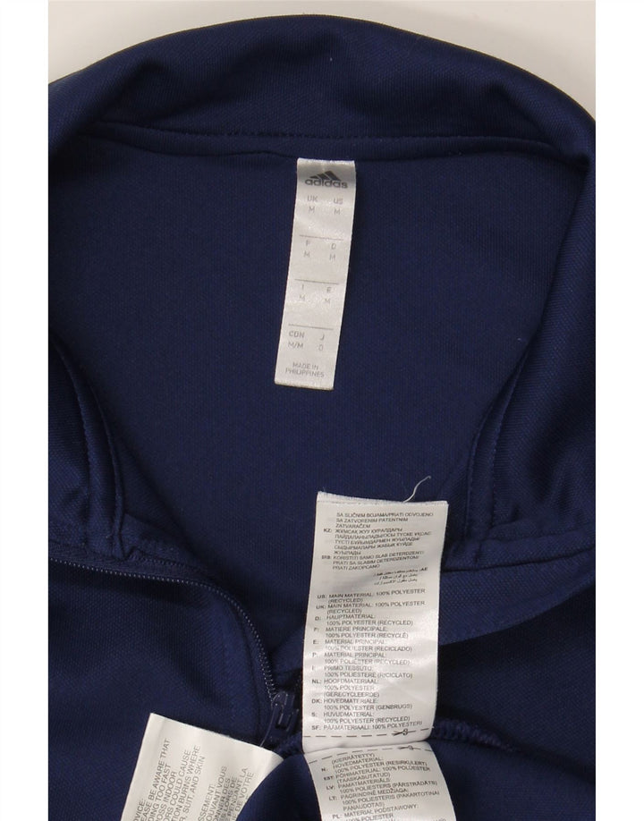 ADIDAS Herren Aeroready Zip Neck Pullover Trainingsanzug Top Mittel Marineblau