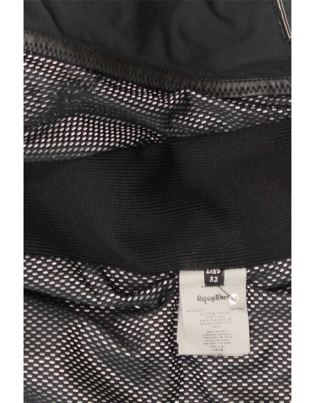 Refrigiwear Herren Wattierte Jacke UK 40 Large Schwarz Polyamid