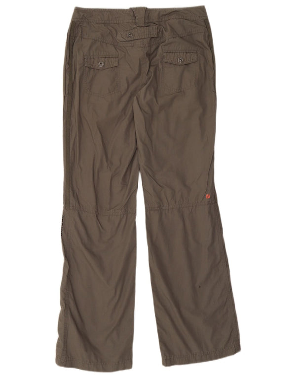 Adidas Damen Wanderhose UK 10 Small W28 L29 Khaki Baumwolle