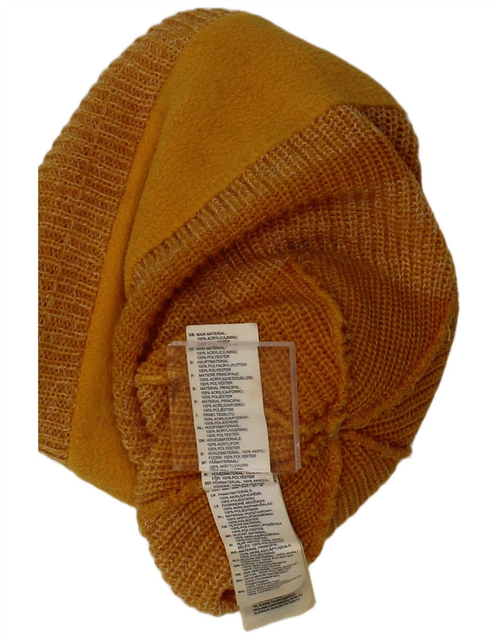 Adidas Damen Strickmütze mit Bommel, Einheitsgröße, gelb gestreift, Acryl