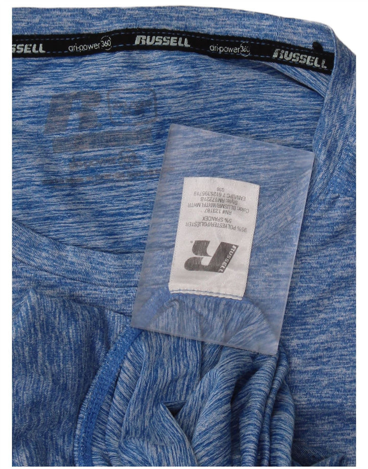 Russell Athletic Herren T-Shirt Top 2XL Blau geflecktes Polyester