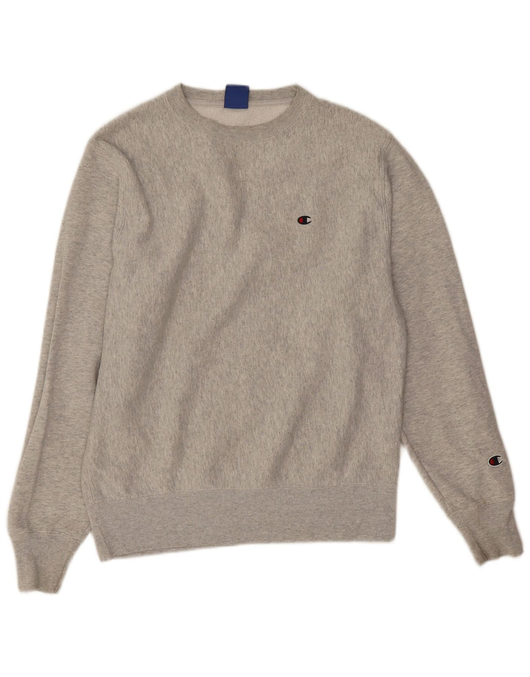 Champion Herren-Sweatshirt-Pullover, klein, grau gefleckte Baumwolle