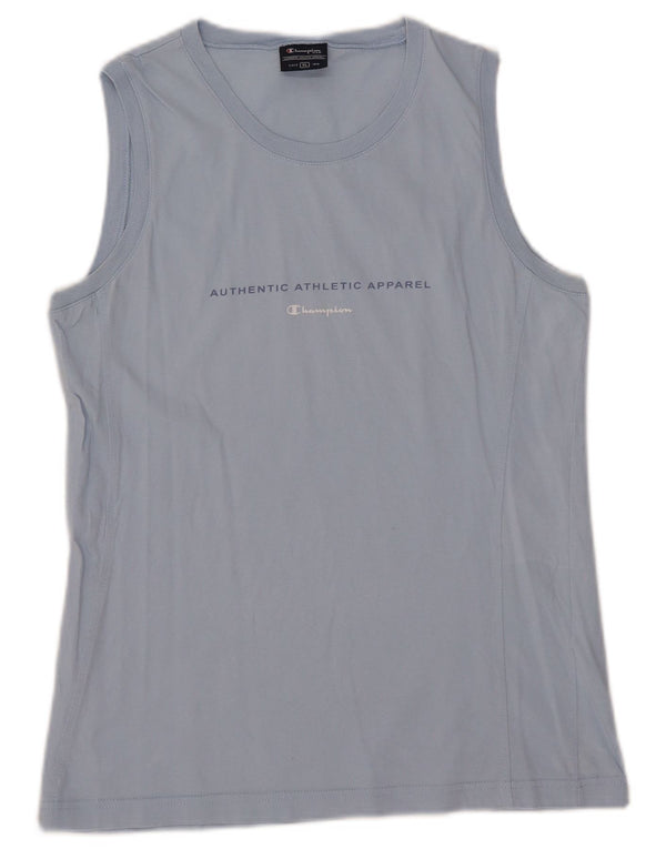 Champion Damen-Top mit Grafik, UK 18, XL, Blau, Baumwolle