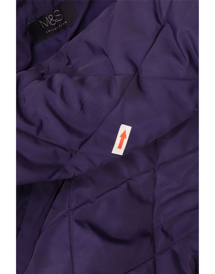 Marks & Spencer Damen Steppmantel UK 14 Large Lila Polyester