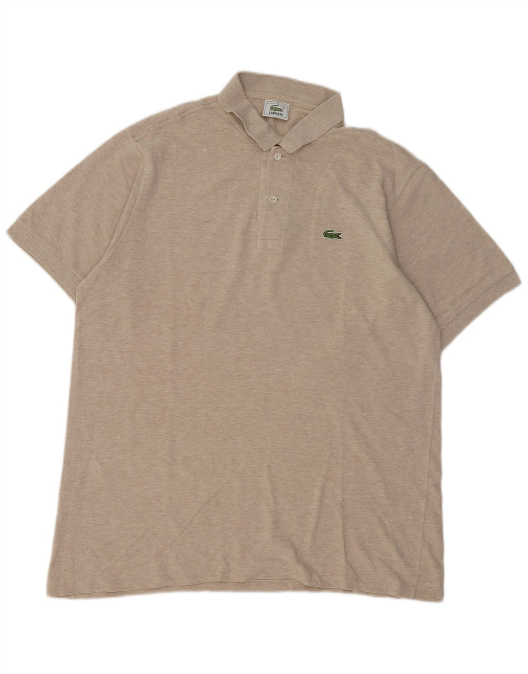Lacoste Herren Poloshirt Größe 6 XL Beige Baumwolle