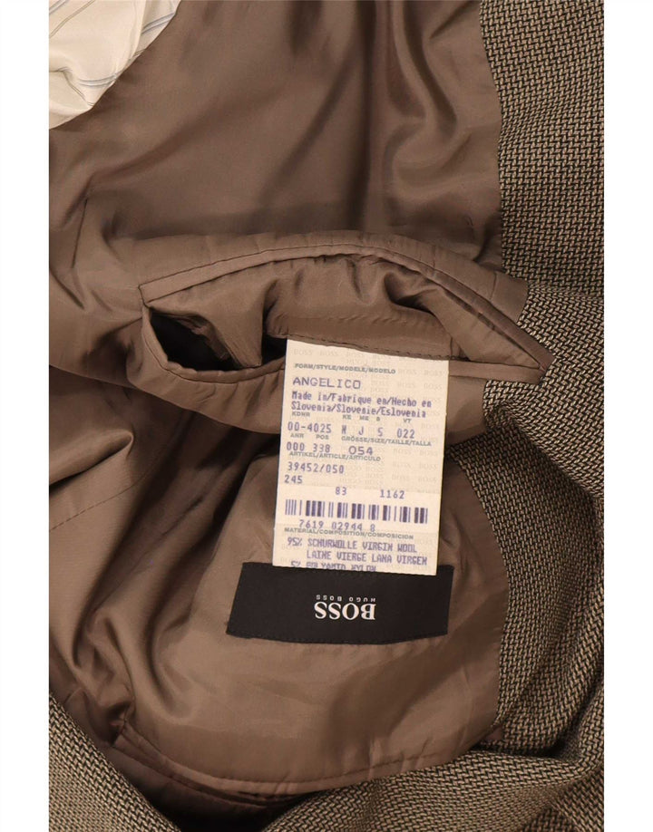 Hugo Boss Herren-Blazer mit 3 Knöpfen, EU 54, 2XL, graue Wolle