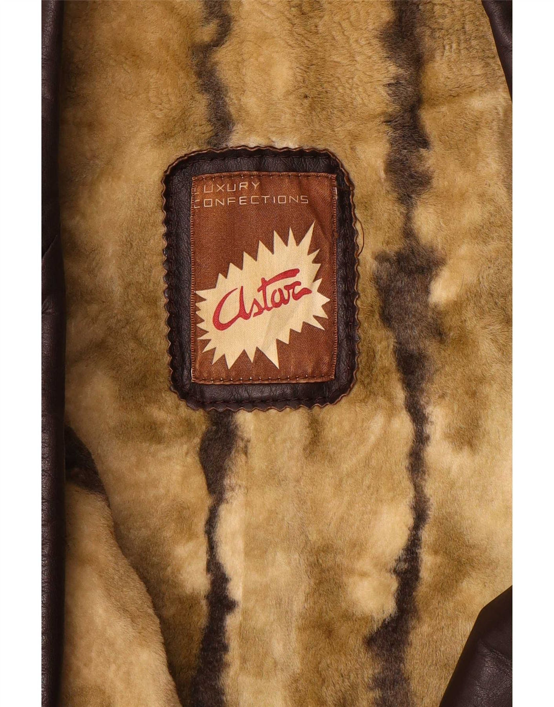 Vintage Herren-Militärleder-Zweireihermantel UK 36 Small Brown