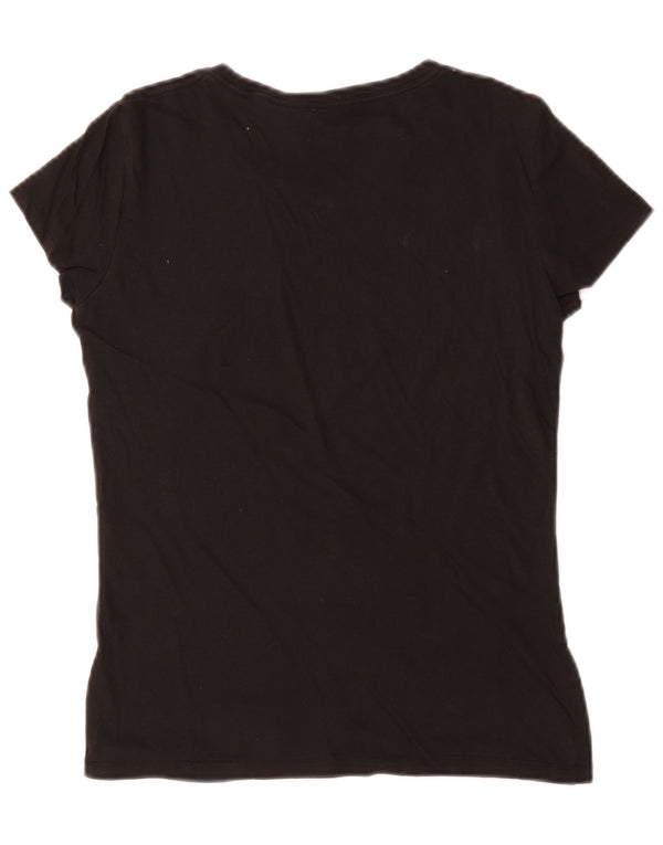 Levi's Damen Grafik-T-Shirt-Oberteil UK 6 XS Schwarz