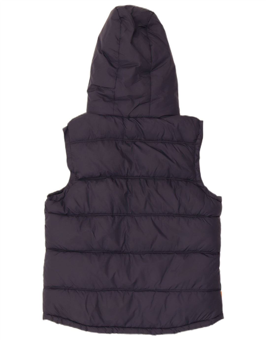 SUPERDRY Womens Hooded Padded Gilet UK 16 Large Navy Blue Polyester