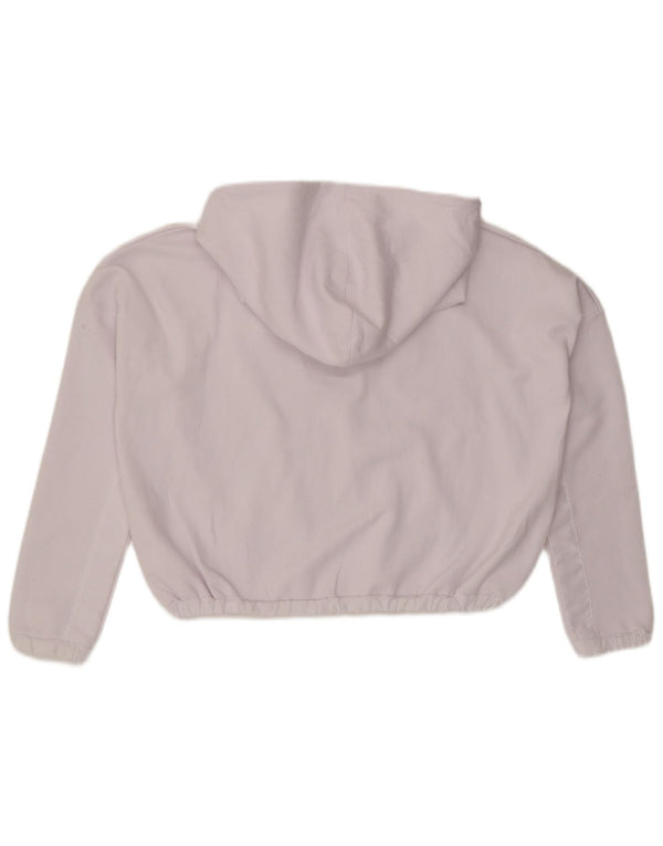 Superdry Damen Crop Oversized Hoodie Pullover UK 8 Small Weiße Baumwolle