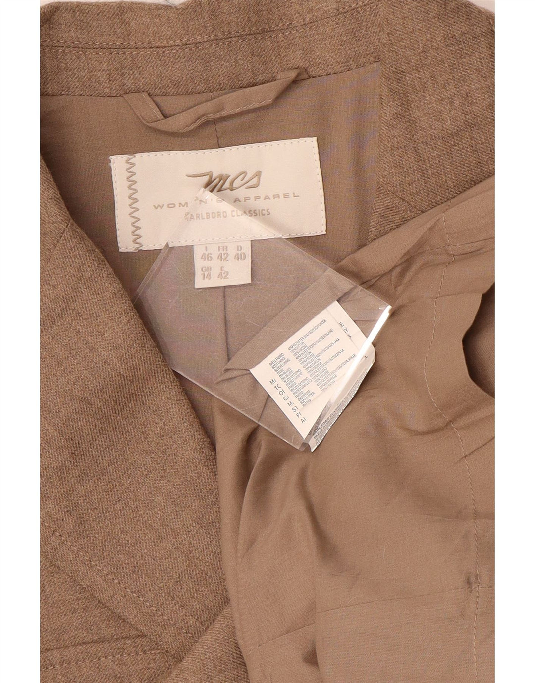 Marlboro Classics Damen-Blazerjacke mit 3 Knöpfen, Gr. 14, Braun, Polyester