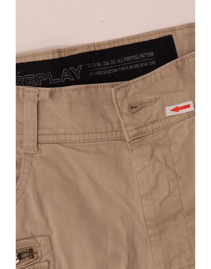 Replay Herren Slim Cargohose W32 L31 Beige
