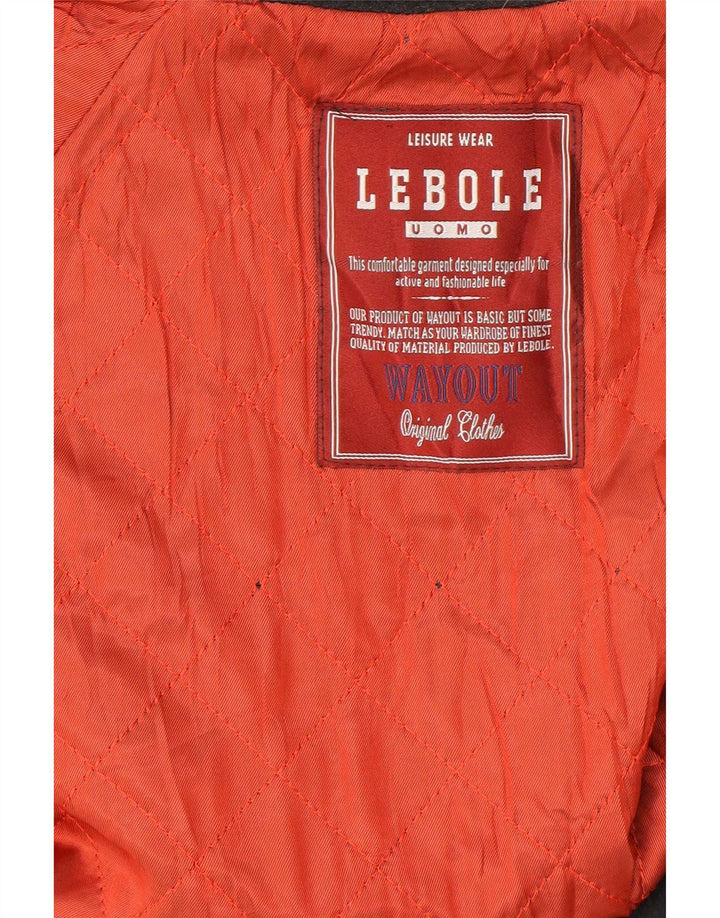 Lebole Herrenmantel UK 40 Große graue Wolle
