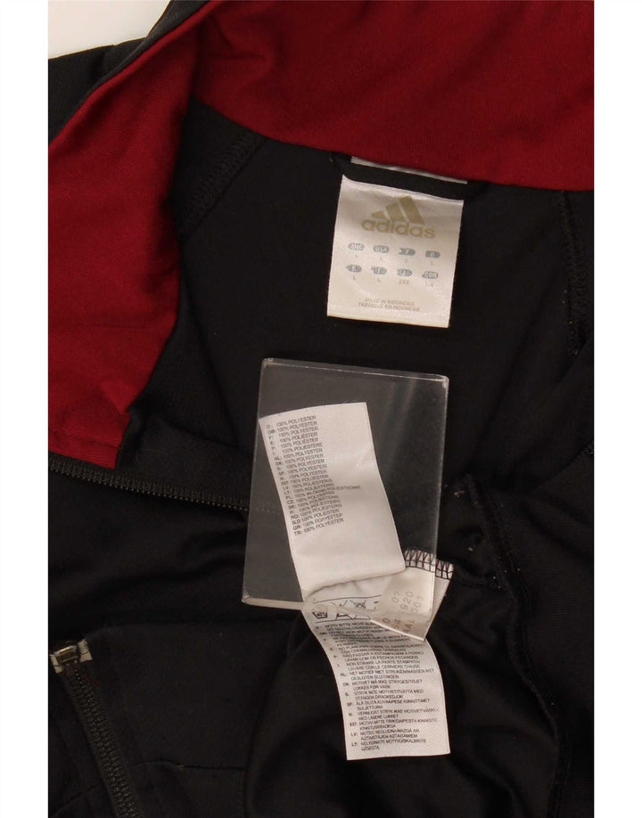 Adidas Herren-Trainingsanzug-Top-Jacke, groß, aus schwarzem Polyester