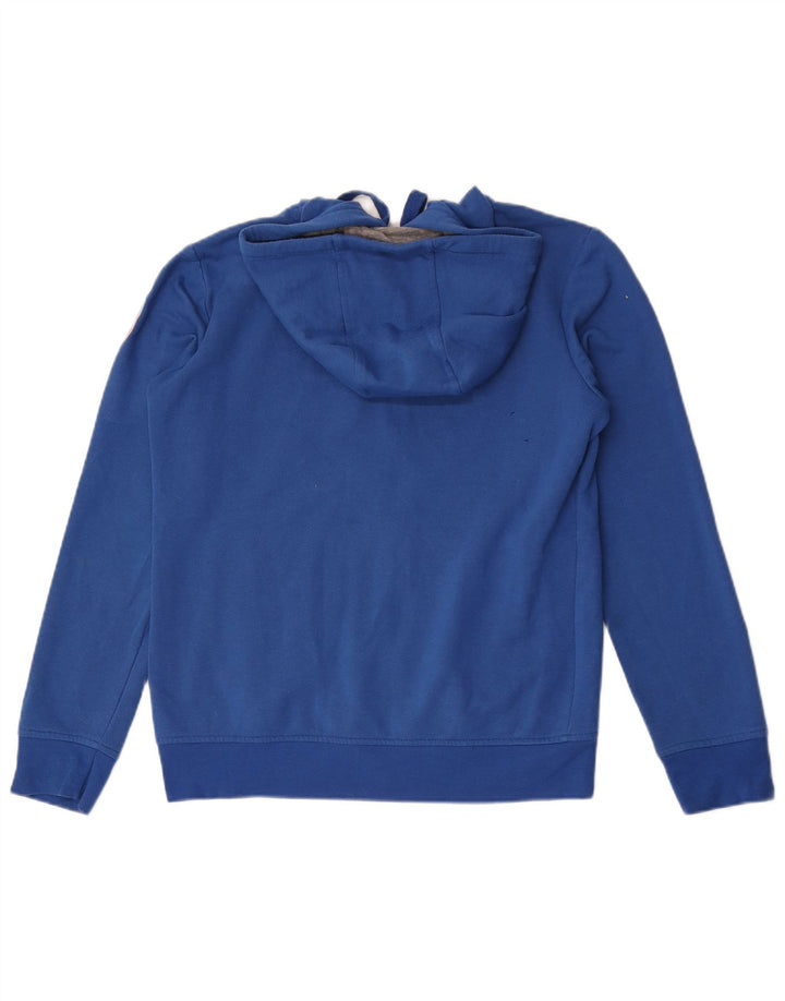 Kappa Herren Italia Graphic Zip Hoodie Pullover Großes blaues Polyester