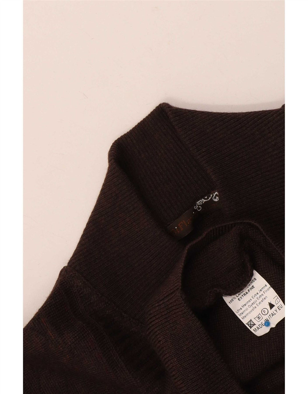 Vintage Herren-Strickjacke mit normaler Passform, mittelbraun, klassische Merinowolle