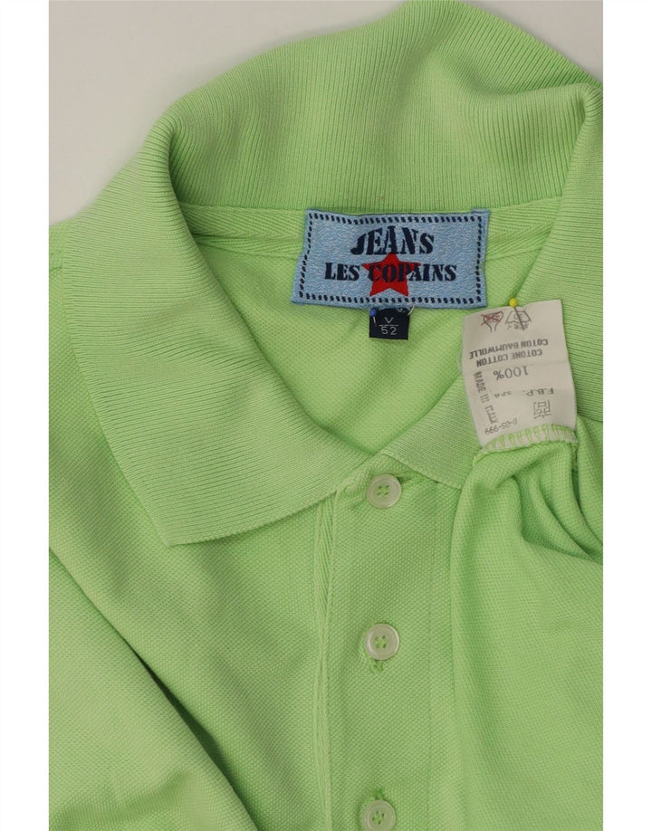 Les Copains Herren Poloshirt IT 52 Große grüne Baumwolle