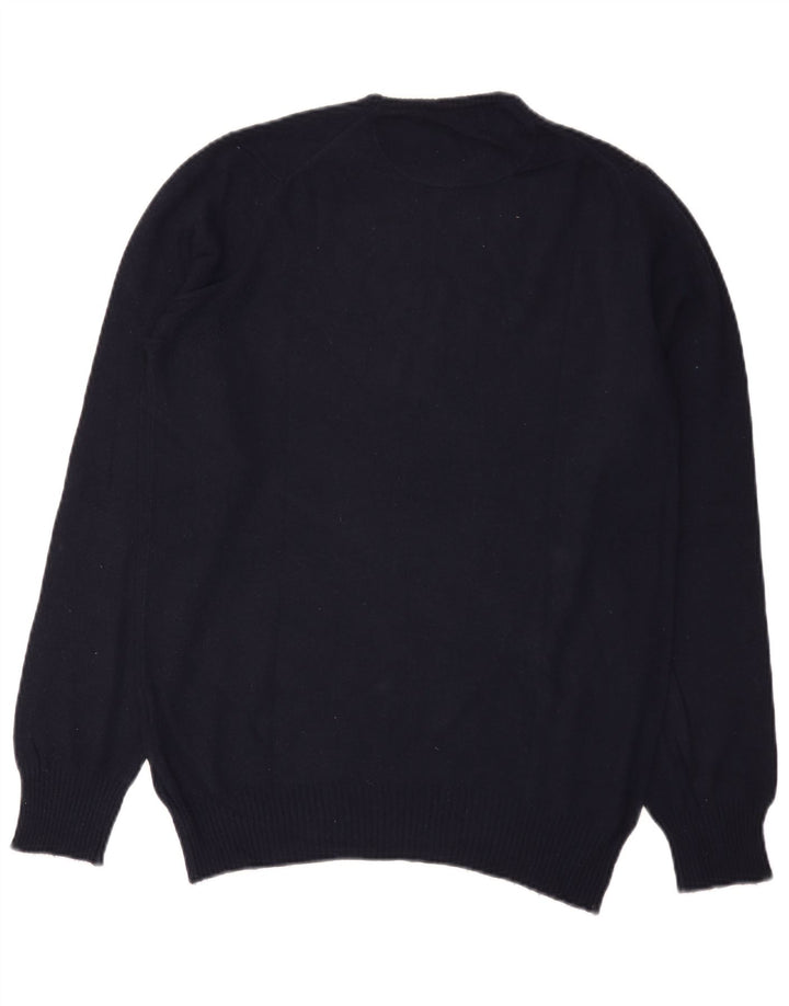 Zara Herren-Pullover mit Rundhalsausschnitt, Größe L, Marineblau