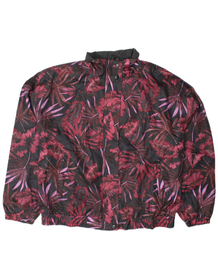 R&R Damen-Bomberjacke in Übergröße, Gr. 14/16, groß, mehrfarbig, mit Blumenmuster