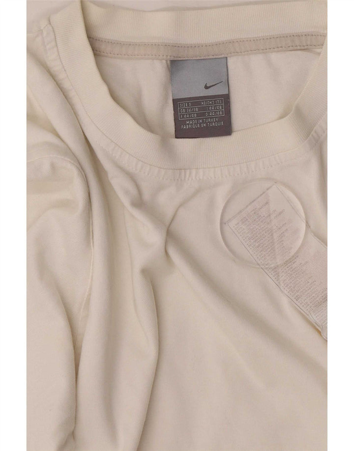 Nike Herren Top Langarm UK 36/38 Small Weiße Baumwolle