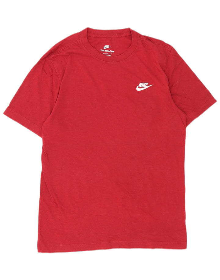 Nike Herren T-Shirt Top Small Burgund Baumwolle