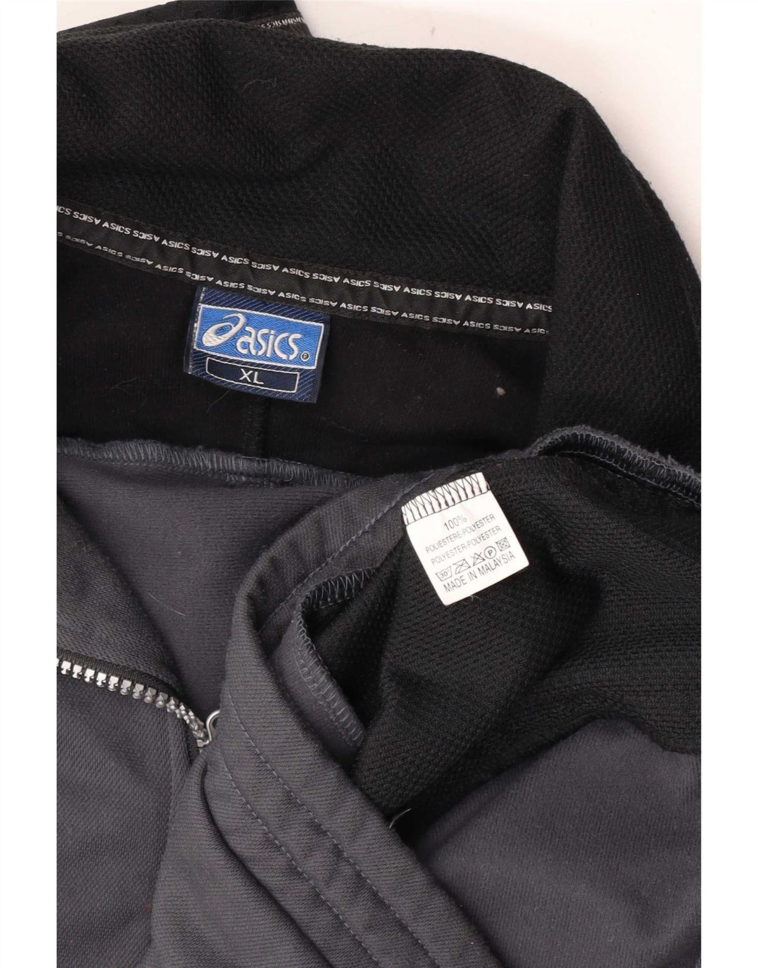 Asics Herren-Trainingsanzug-Oberteil, Jacke, XL, Grau, Farbblock, Polyester, Sport
