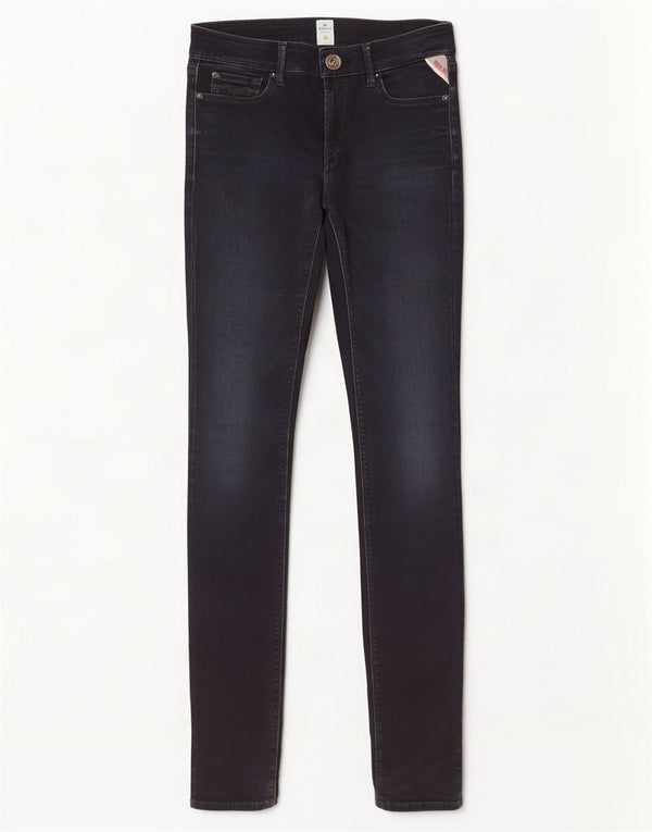 Replay Damen Luz Skinny Jeans W29 L34 Marineblau Baumwolle