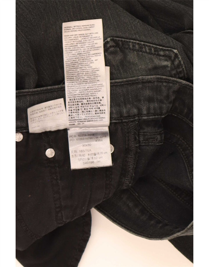 Levi's Herren Slim Jeans W30 L30 schwarze Baumwolle